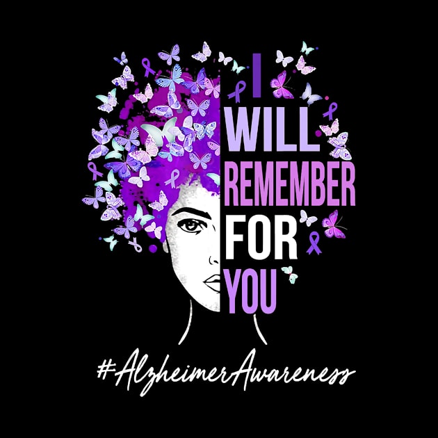 I Will Remember For You Alzheimer Awareness Womens Butterfly Gift by thuylinh8