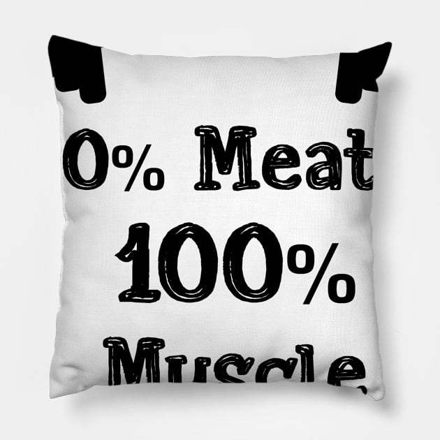 Vegetarian Vegan Muscle Workout Gifts Pillow by chrizy1688