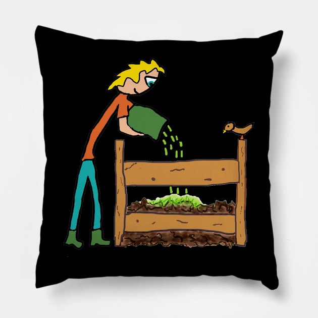 Composting Pillow by Mark Ewbie