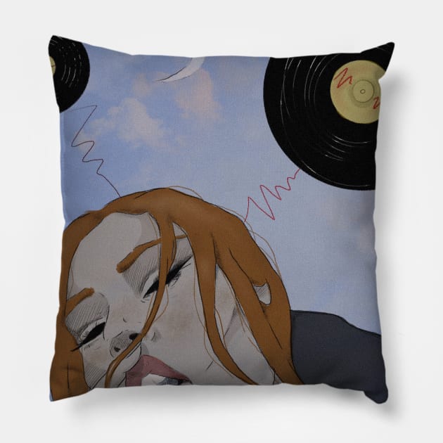 Music in my mind Pillow by DemoNero