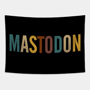 Personalized Mastodon Name Vintage Styles Purple Color 70s 80s 90s Tapestry