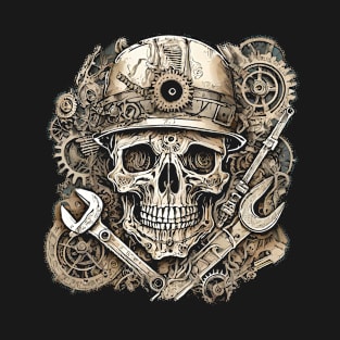 Steampunk skull and engine T-Shirt