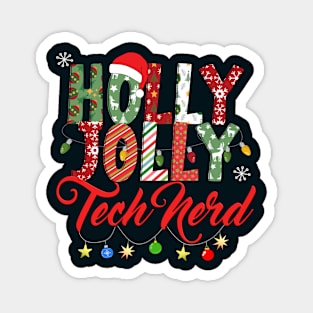 Holly Jolly Tech Nerd Magnet