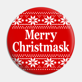 Merry Christmask Face Mask Pin