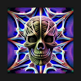 Trippy Psychedelic Patterns Skull 18 T-Shirt