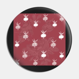 Rosehip Fruits Pattern Wild Rose Pin