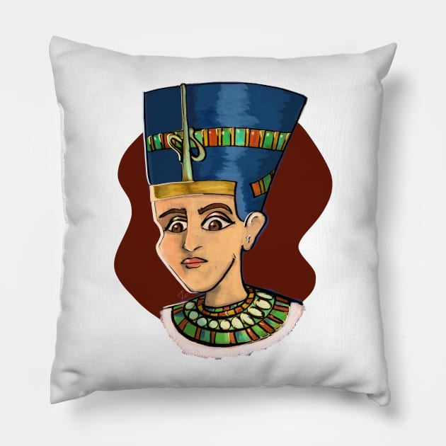 Nefertiti Pillow by GhoneamArt