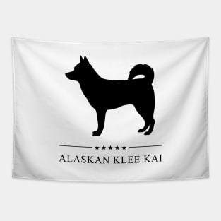 Alaskan Klee Kai Black Silhouette Tapestry