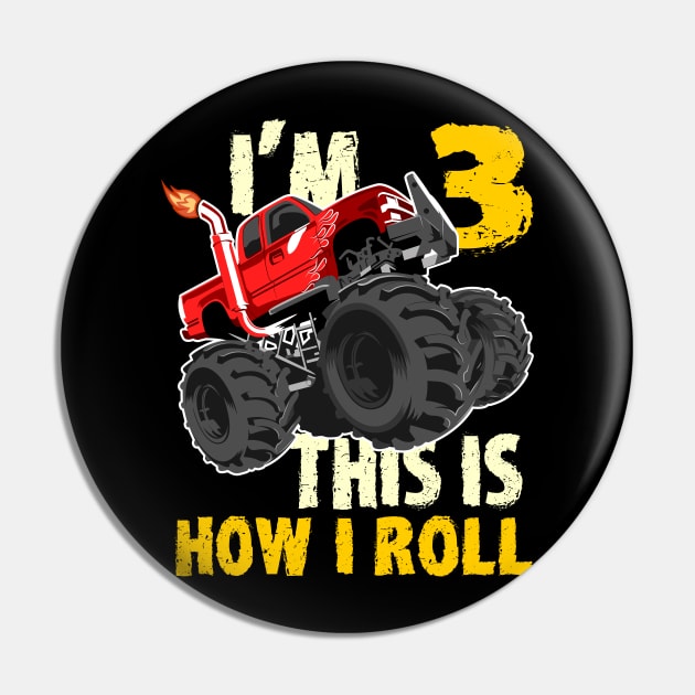 Birthday Boy Monster Truck design Pin by hadlamcom