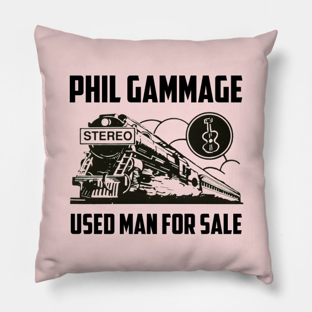 Used Man For Sale (dark on light) Pillow by icepickphil