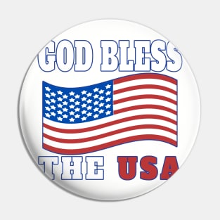 GOD BLESS THE USA | PATRIOT DESIGN GREAT FOR HOLIDAYS LIKE MEMORIAL DAY, 4TH OF JULY, LABOR DAY, OR VETERANS DAY Pin