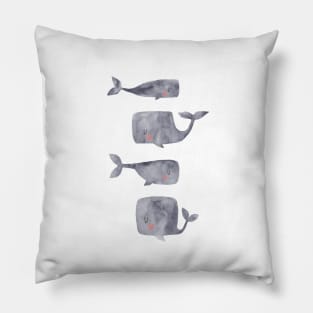 Gray Baby whales Pillow