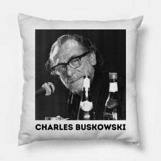 Charles Bukowski Photo Portrait Pillow