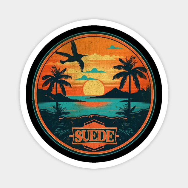 Retro Vibes - Suede Magnet by Itulah Cinta