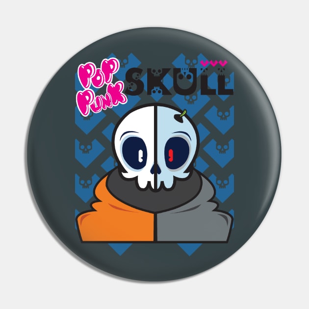 Pop Punk Skull Pin by doodsai