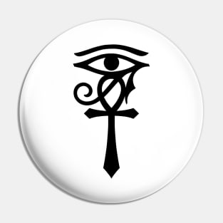 Egyptian symbol Ankh with Eye of Horus Pin