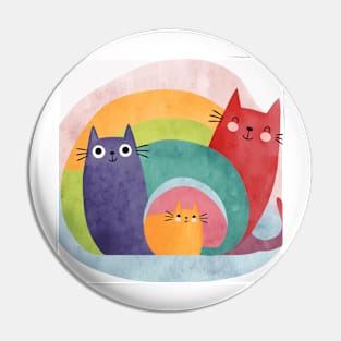 Vibrant Whiskers: Exploring the World of Rainbow Cats Pin