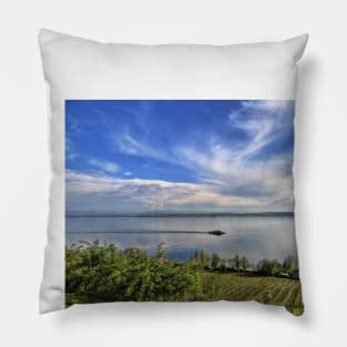 A Tourist Vessel in Spring Time on Lake Constance Pillow