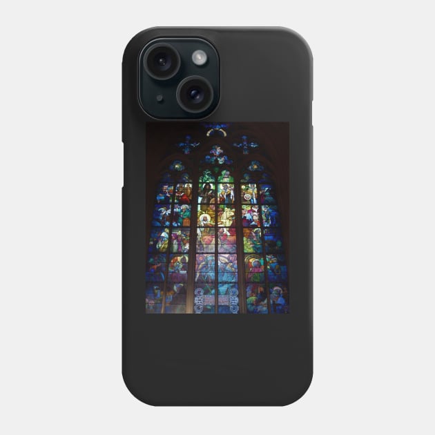 St Vitus Window in Prague Phone Case by SHappe