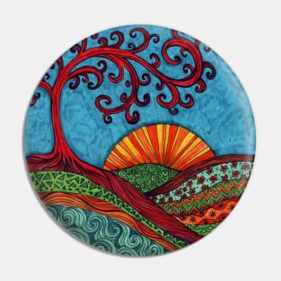 Swirly Tree of Life Pin