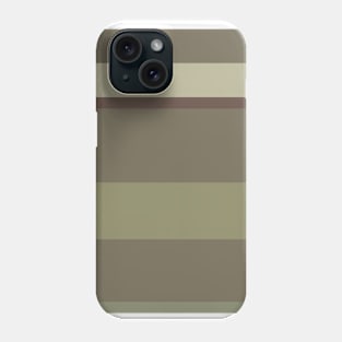 A pretty palette of Purplish Brown, Grey Brown, Camouflage Green, Sage and Artichoke stripes. Phone Case