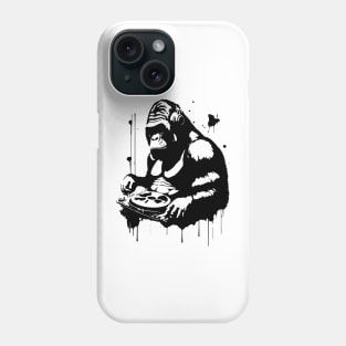 dj gorilla playing the music Phone Case