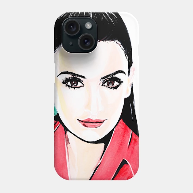 Penelope Cruz Phone Case by Svetlana Pelin