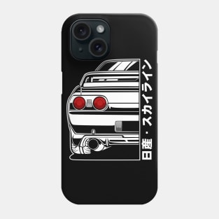 Nissan Skyline R32 GTR (White Print) Phone Case