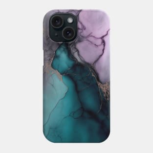 Mauve In Marble - Abstract Alcohol Ink Resin Art Phone Case
