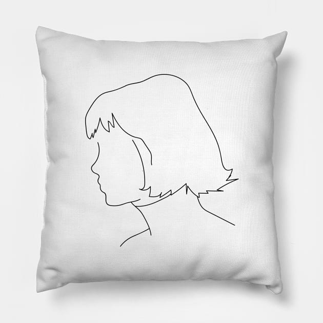 Turtleneck Girl Pillow by honeydesigns