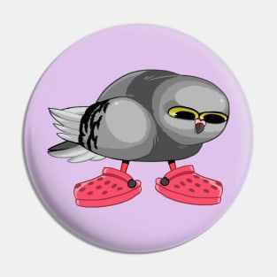 Pigeon in Crocs Pin