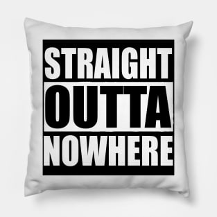 STRAIGHT OUTTA NOWHERE  Quarantine Sticker Pillow