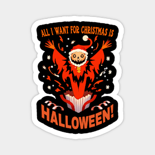 Merry Halloweenmas - A Tricky Treat for Santa Magnet