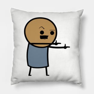 Stick Man Pointing Pillow