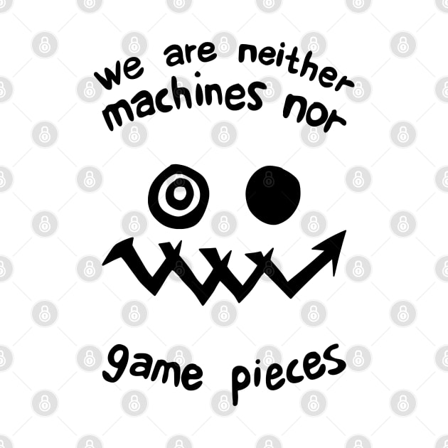 Maru Hoodie Black Back Logo Design we are neither machines nor game pieces from Heavenly Delusion or Tengoku Daimakyou Anime and Manga Character by Animangapoi