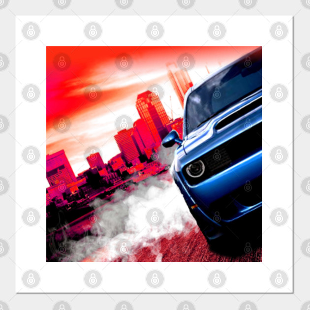 Art Of Burning Rubber Drift King Muscle Car Art Posters And