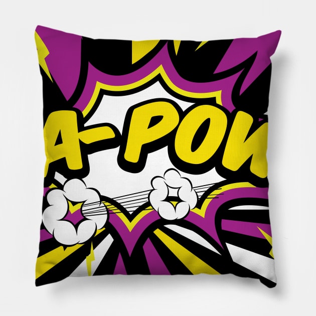 Ka Pow pop art Pillow by Raintreestrees7373