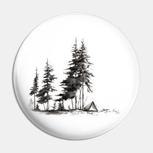 Camping in nature under the trees Pin