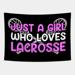 Just A Girl Who Loves Lacrosse Tapestry
