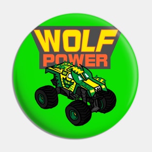 Australian Wolf Power Monster Truck Pin