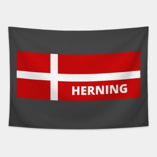 Herning Denmark in Danish Flag Tapestry