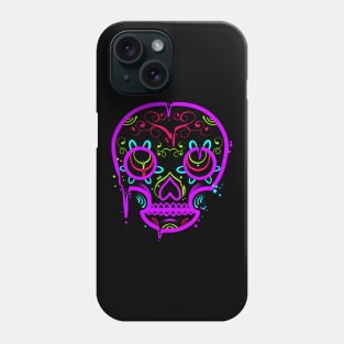 Stylized Painting Of A Sugar Skull For Day Of The Dead Phone Case