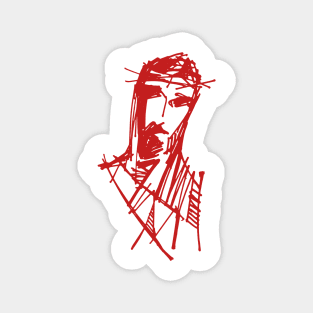 Jesus Christ at his Passion illustration Magnet