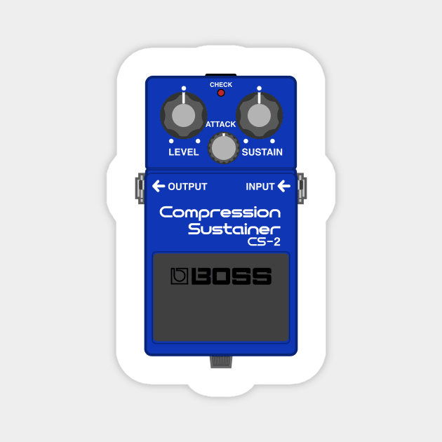 Boss CS-2 Compression Sustainer Guitar Effect Pedal Magnet by conform