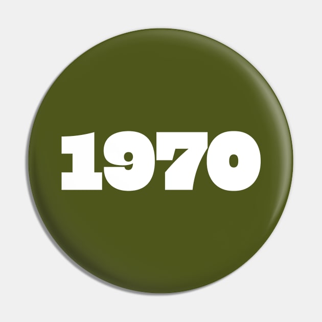 1970 Retro Year Typography Pin by ellenhenryart