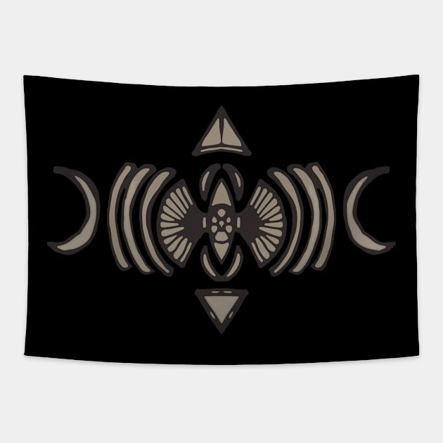 Fan To The Moon Tapestry by INFLAMETOR