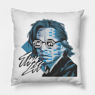 Thug Life Portrait - Charlie Hip Hop Rapper Gangster Pillow