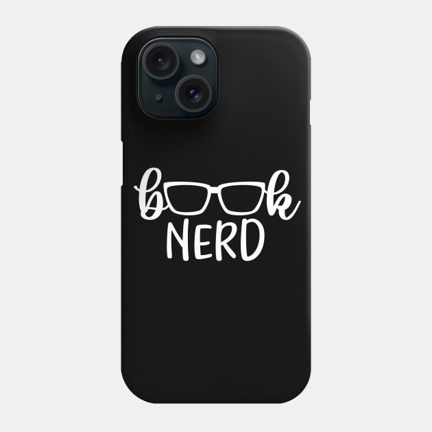 Book nerd saying with eye glass design Phone Case by colorbyte