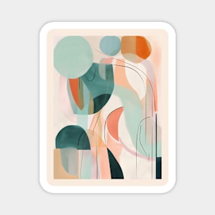 Pastel Serenity: Abstract Minimalist Art Magnet