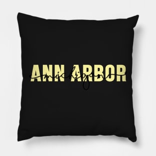 Ann Arbor Michigan Pillow